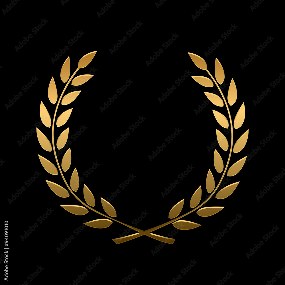 Vector gold award laurel wreath Stock Vector | Adobe Stock