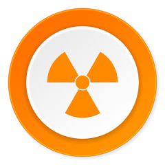 Leinwandbilder - radiation orange circle 3d modern design flat icon on white background