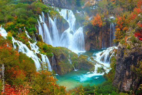 Naklejka na szafę The waterfalls of Plitvice National Park