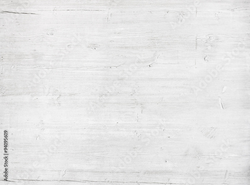 White, grey wooden wall texture, old painted pine planks Poster