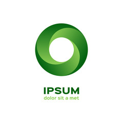 Business logo, green circle icon