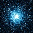 Sparkling glittering space explosion