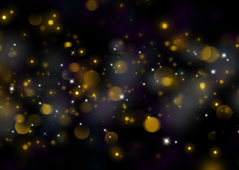 glittering star dust field bokeh