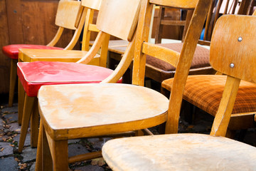 Old wooden chairs