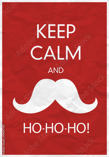 Naklejka - mata magnetyczna na lodówkę Keep Calm And Ho-Ho-Ho!