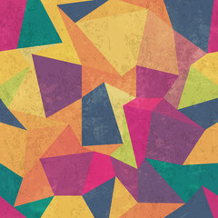 Poster - Triangle pattern. Colorful, grunge and seamless. Grunge effects