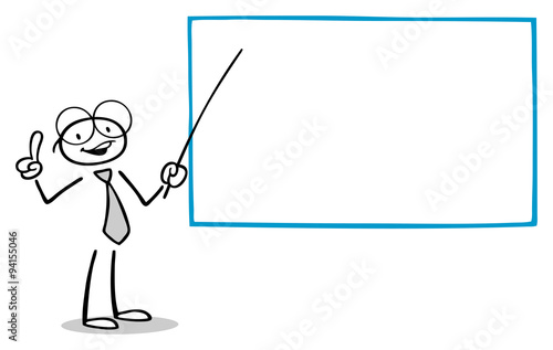 Lehrer Bei Prasentation Mit Tafel Buy This Stock Illustration