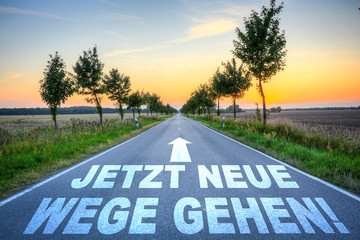 Sticker - Jetzt neue Wege gehen!