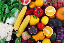 Colourful Fruit And Vegetable Background