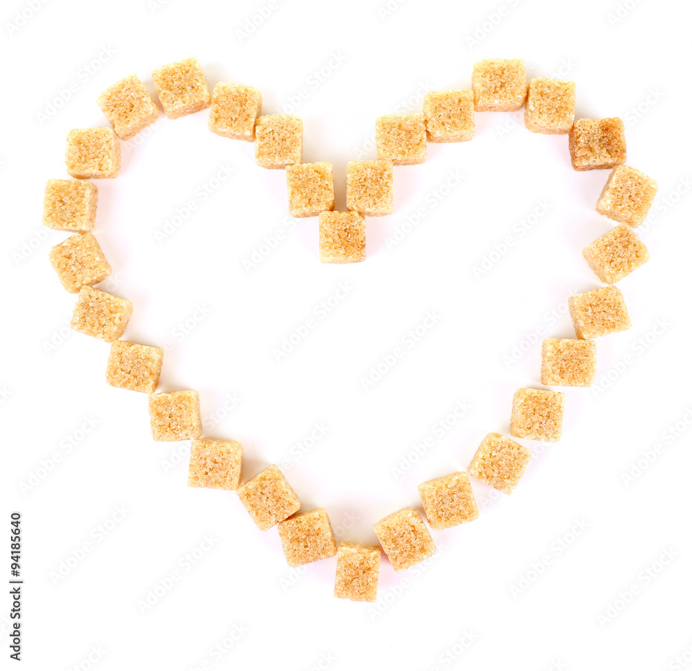 Heart shaped rusks isolated on white