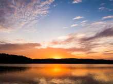 Sunset Reflection In Lake
