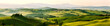Leinwandbild Motiv Beautiful and miraculous colors of green spring panorama landsca