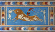 bull-leaping fresco, Knossos palace, Crete, Greece