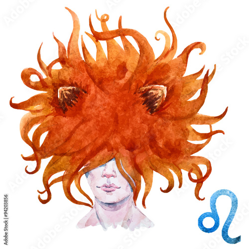 Fényképezés  Leo horoscope vector