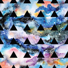 Wall Mural - galaxy seamless pattern.