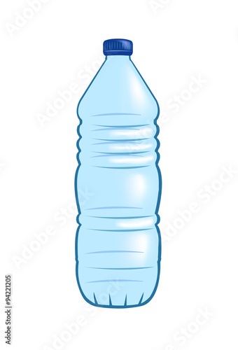 Fotografia, Obraz Vector image of a plastic water bottle