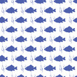 © Smart Future - Seamless background with blue fish