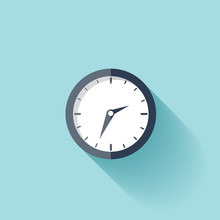 Clock Flat Icon. World Time Concept. Business Background