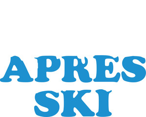 Poster - Apres ski word with snow