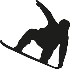 Poster - Snowboarding silhouette