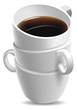 Kaffee Tassen Vektor Grafik auf weißem Hintergrund