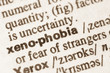 © aga7ta - Dictionary definition of word xenophobia