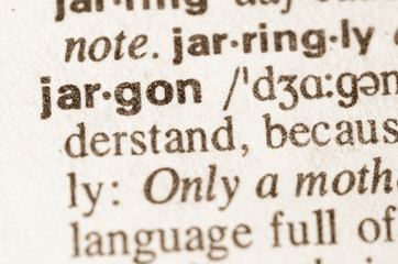 Wall Mural - Dictionary definition of word jargon