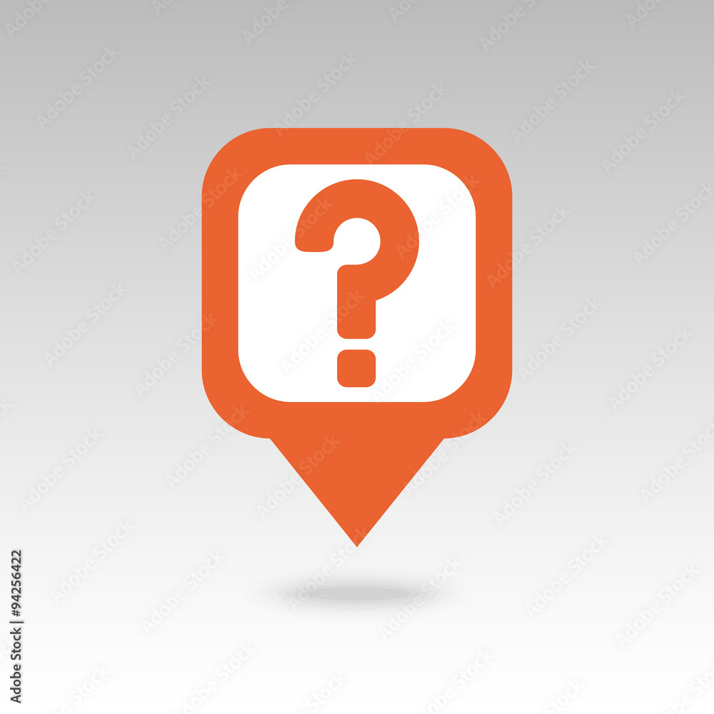 Question mark pin map icon. Map pointer, markers. 