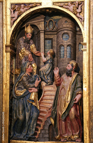 Cuadros en Lienzo Polychrome Statue in the Cathedral of Burgos