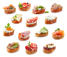 Sticker - various bruschettas