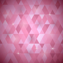 Pink Geometric Retro Mosaic Pattern