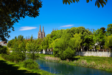 Sticker - Burgos Arlanzon river in Castilla Leon Spain