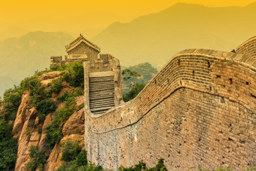 Great Wall of China during sunset