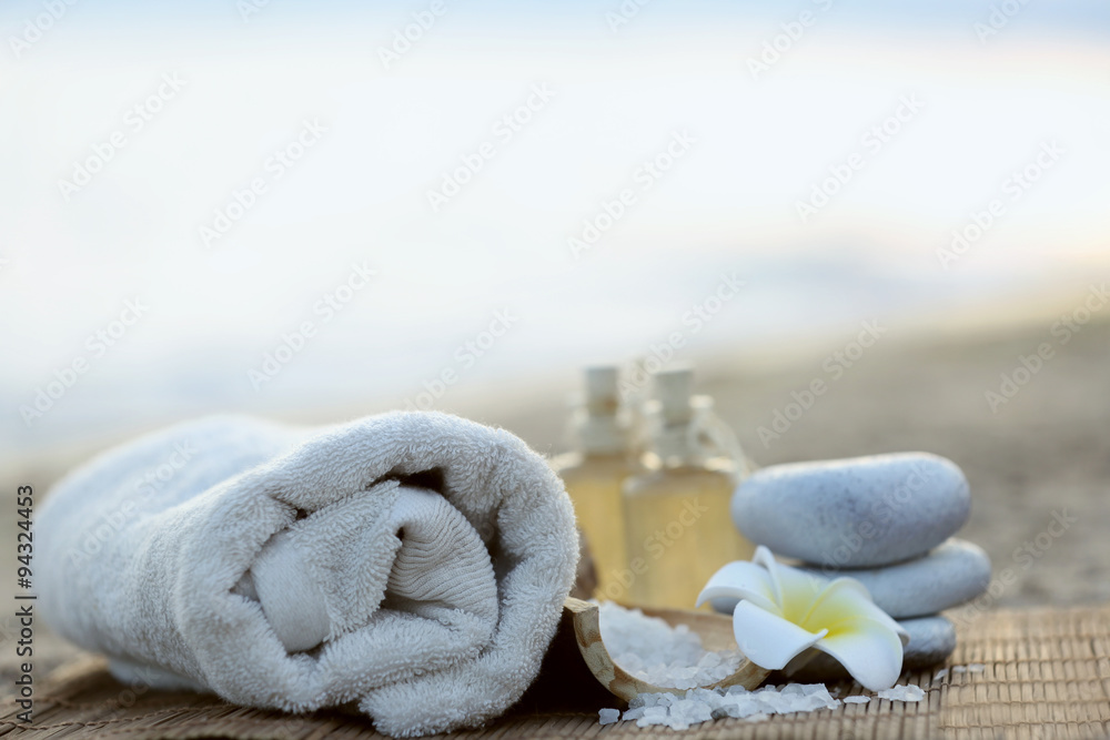 Beautiful spa composition outdoors