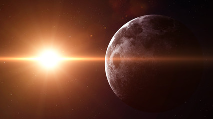 Wall Mural - high quality moon image. elements of this image furnished by nasa