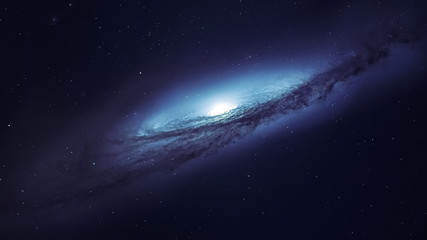 Wall Mural - Awesome spiral galaxy many light years far from the Earth. Elements furnished by NASA