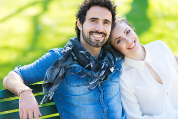 Wall Mural - couple relaxing outdoors