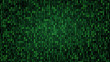 green digital binary symbols