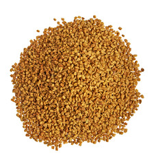 Fenugreek seeds isolated on white background