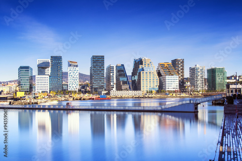 Bjørvika Barcode in Oslo Norway Wallpaper Mural
