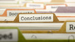 Conclusions Concept. Folders in Catalog.