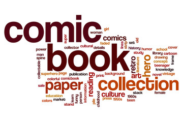 Wall Mural - Comic book word cloud concept