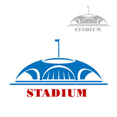 Blue sport stadium complex icon