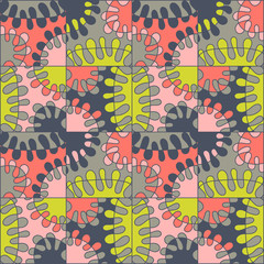 Seamless colorful abstract mod pattern