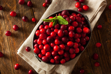 Wall Mural - Raw Organic Red Cranberries