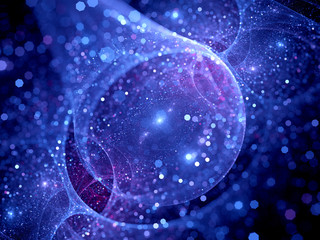 Wall Mural - giant gravitational lens in space abstract background