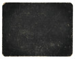Vintage banner, blackboard or background isolated on white with clipping path, rich grunge texture, antique paper mounted onto cardboard, hi res.