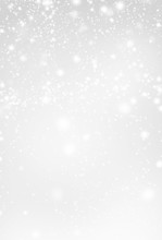 Abstract  Silver Christmas Background With White  Lights. Festiv
