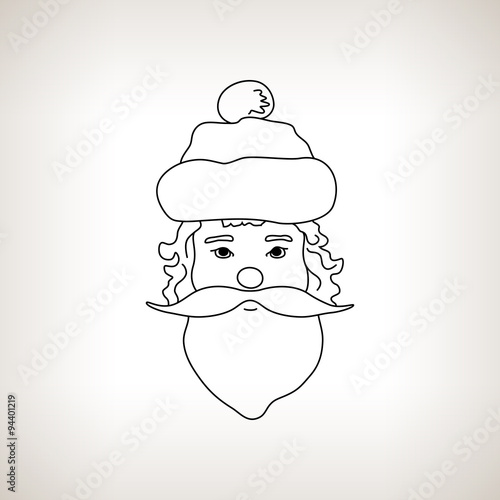 Santa Claus Face Santa Claus On A Light Background