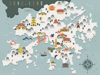 Hong Kong travel map